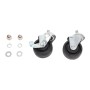 [US Warehouse] 3 PCS V-shaped & Flat Type Non-slip Stainless Steel Car Wheel Dolly with 2 inch Casters & Brakes, Bearable Weight: 1500lbs